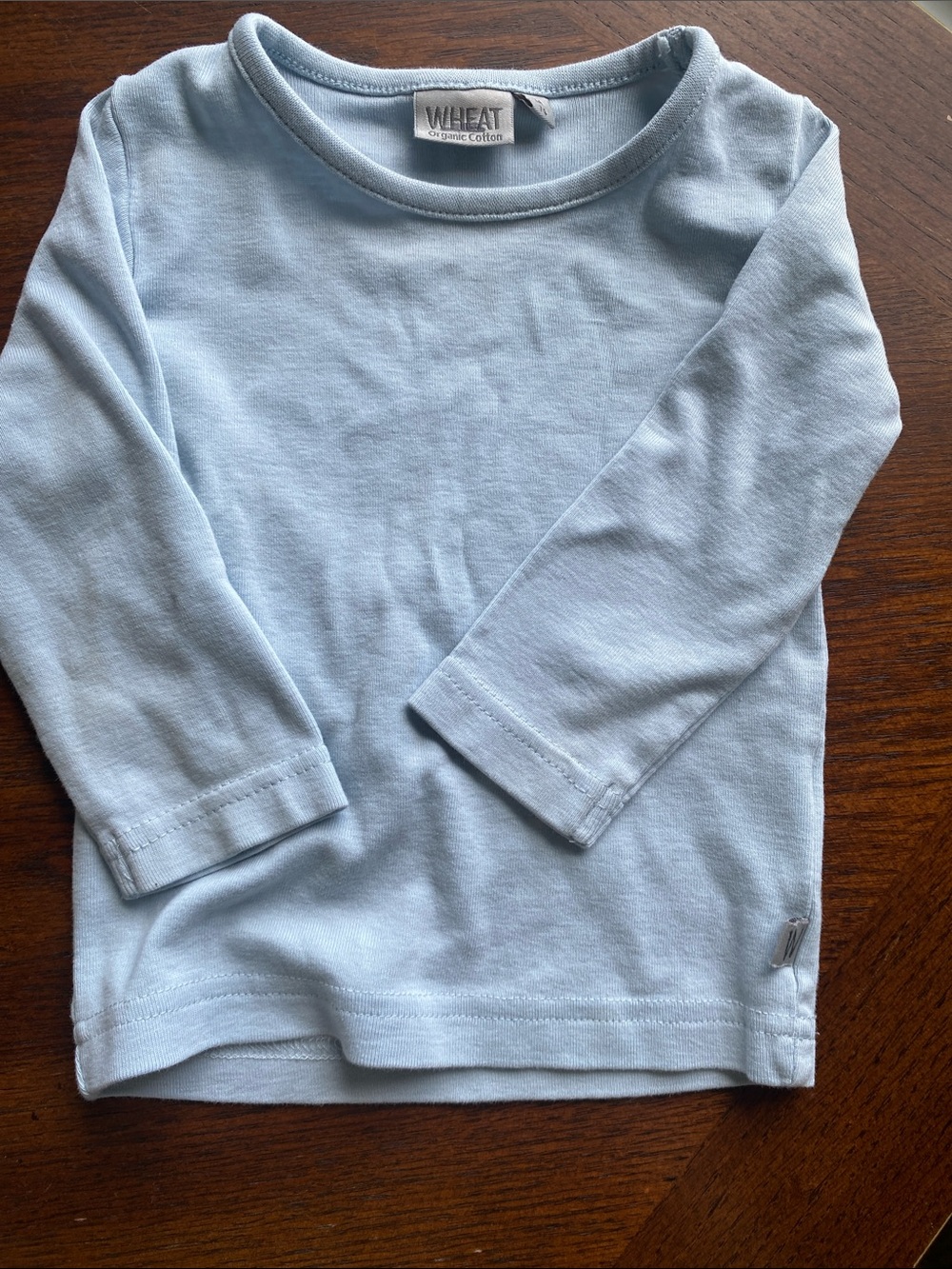 Wheat Light Blue Long-Sleeve Tee for Kids